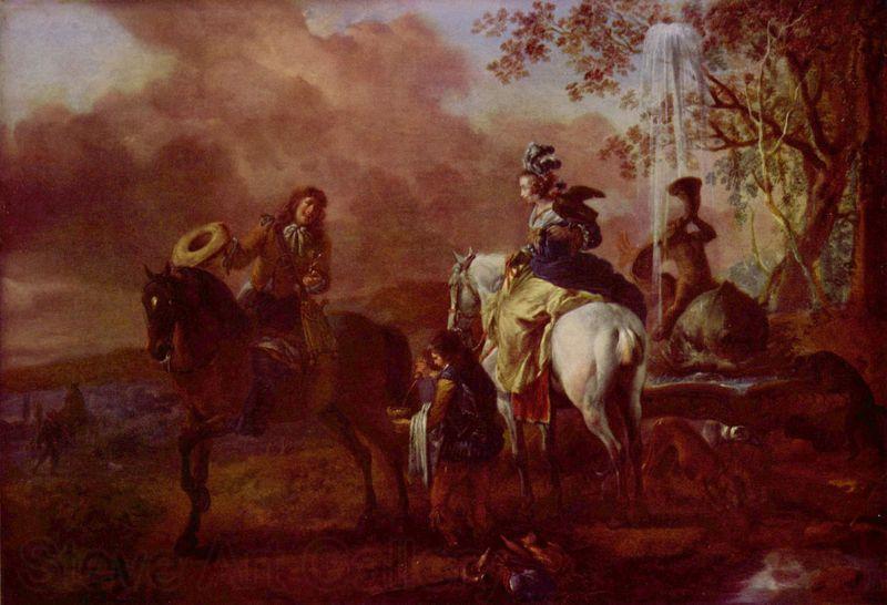 WOUWERMAN, Philips Rast auf der Falkenjagd Spain oil painting art